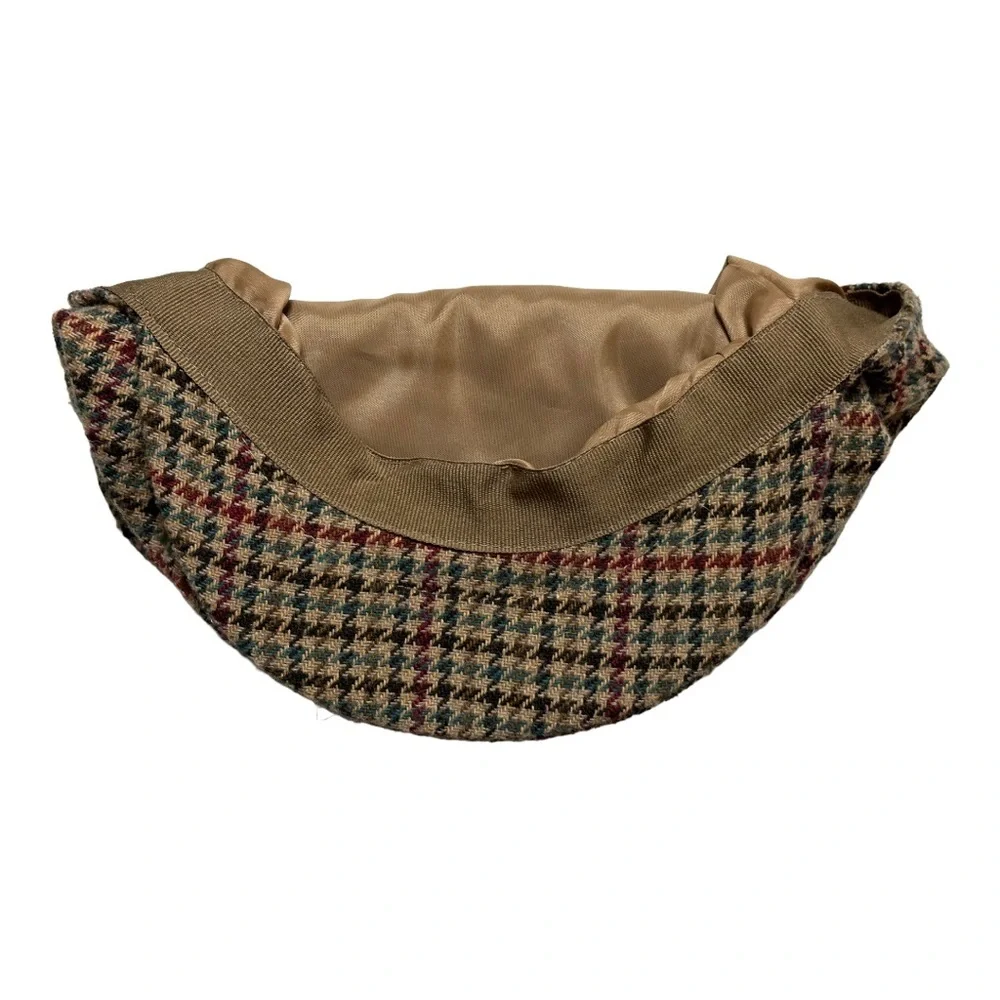 𝅺Jonathan Richard Ireland Tweed Wool-Blend Newsboy Cap Size Small - Picture 10 of 11
